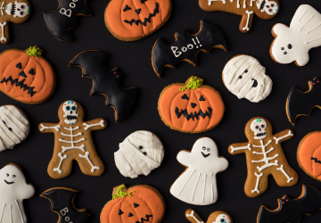 Halloween-themed cookies