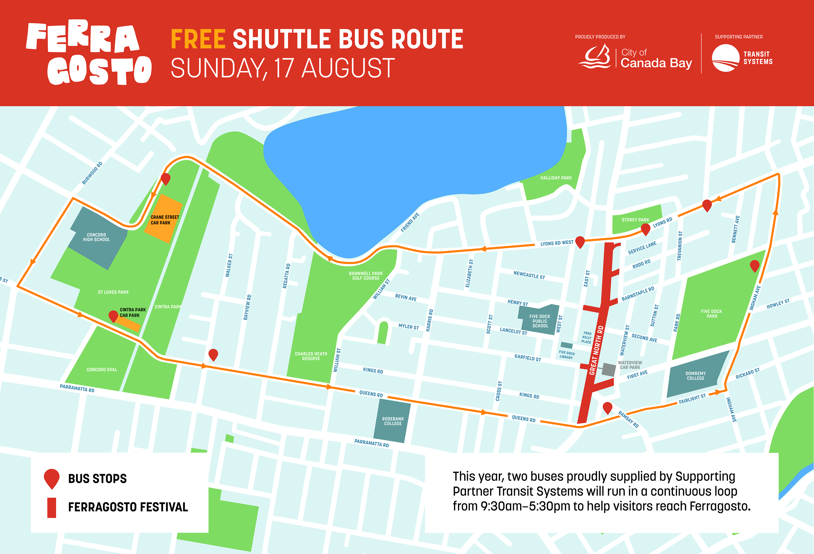 Ferra 2025 Shuttle Bus Route Map