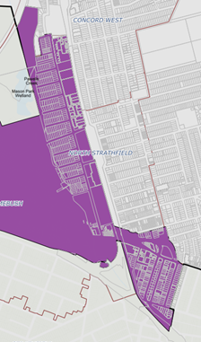 Map of Homebush Transport Oriented Development Precinct