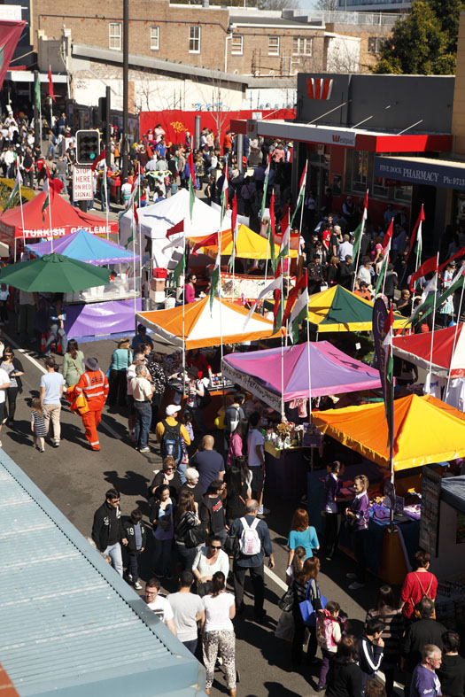 stalls and crowd