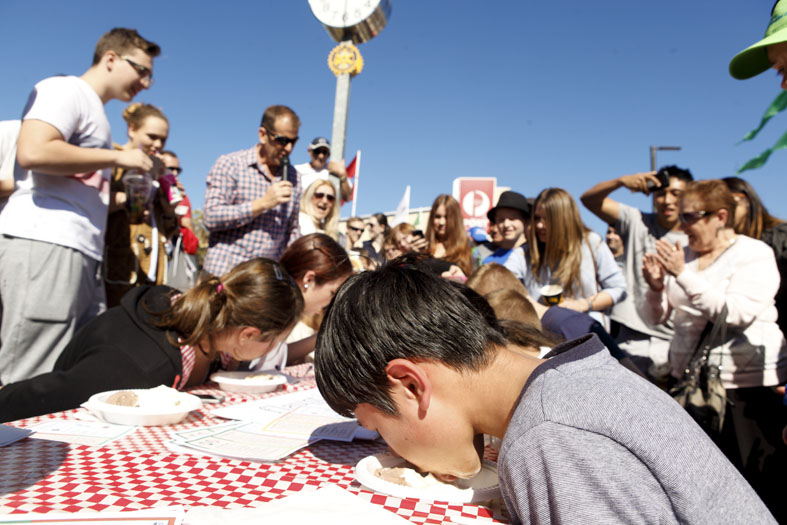 People participating in eating contest