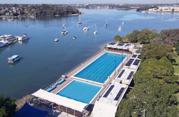 Cabarita Swimming Centre with solar panels installed