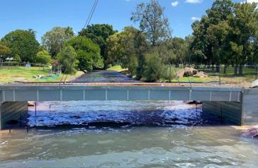 Newly constructed Sanders Reserve Bridge 